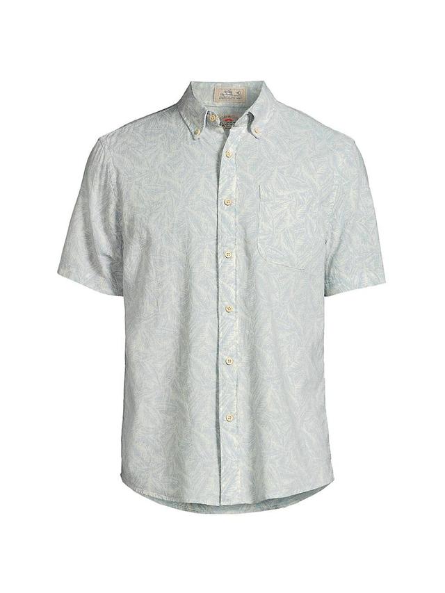 Mens Breeze Leaf-Print Button-Down Shirt Product Image