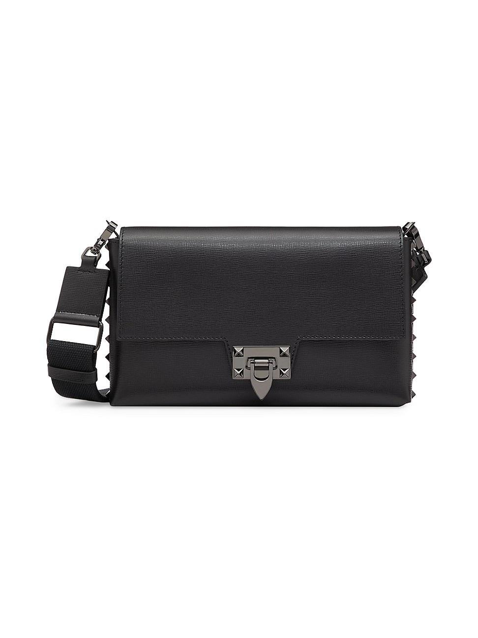 Mens Rockstud Grainy Calfskin Crossbody Bag Product Image