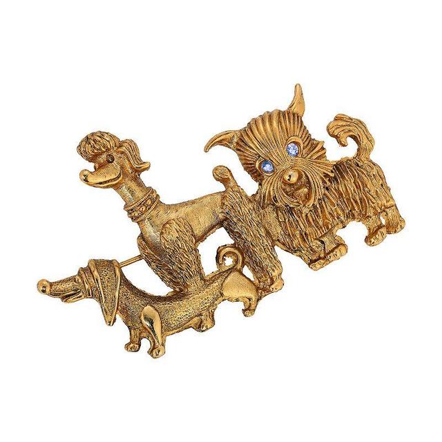 1928 Multiple Dog Pin, Womens, Gold Product Image