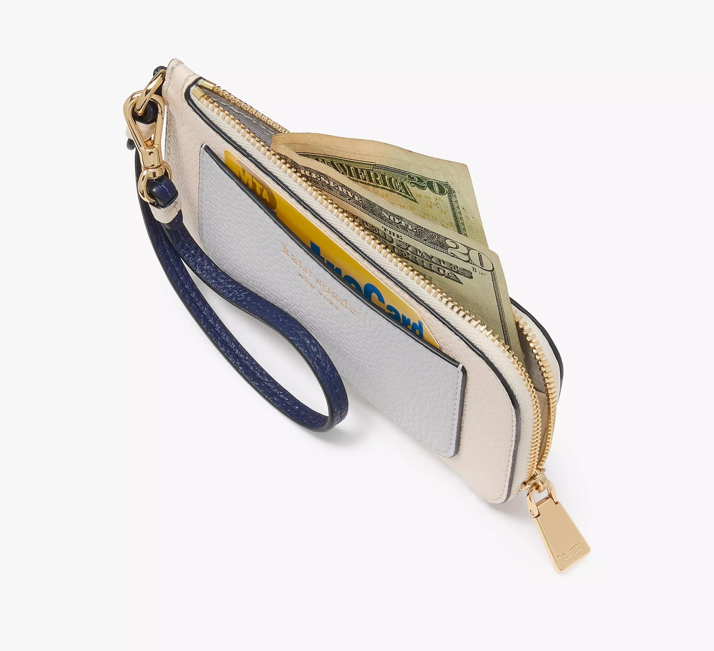 Ava Colorblocked Coin Card Case Wristlet Product Image