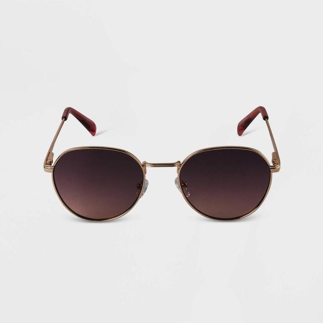 Womens Metal Round Sunglasses - A New Day Product Image