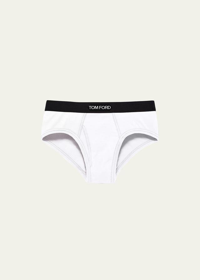 Mens Stretch-Cotton Logo Briefs Product Image