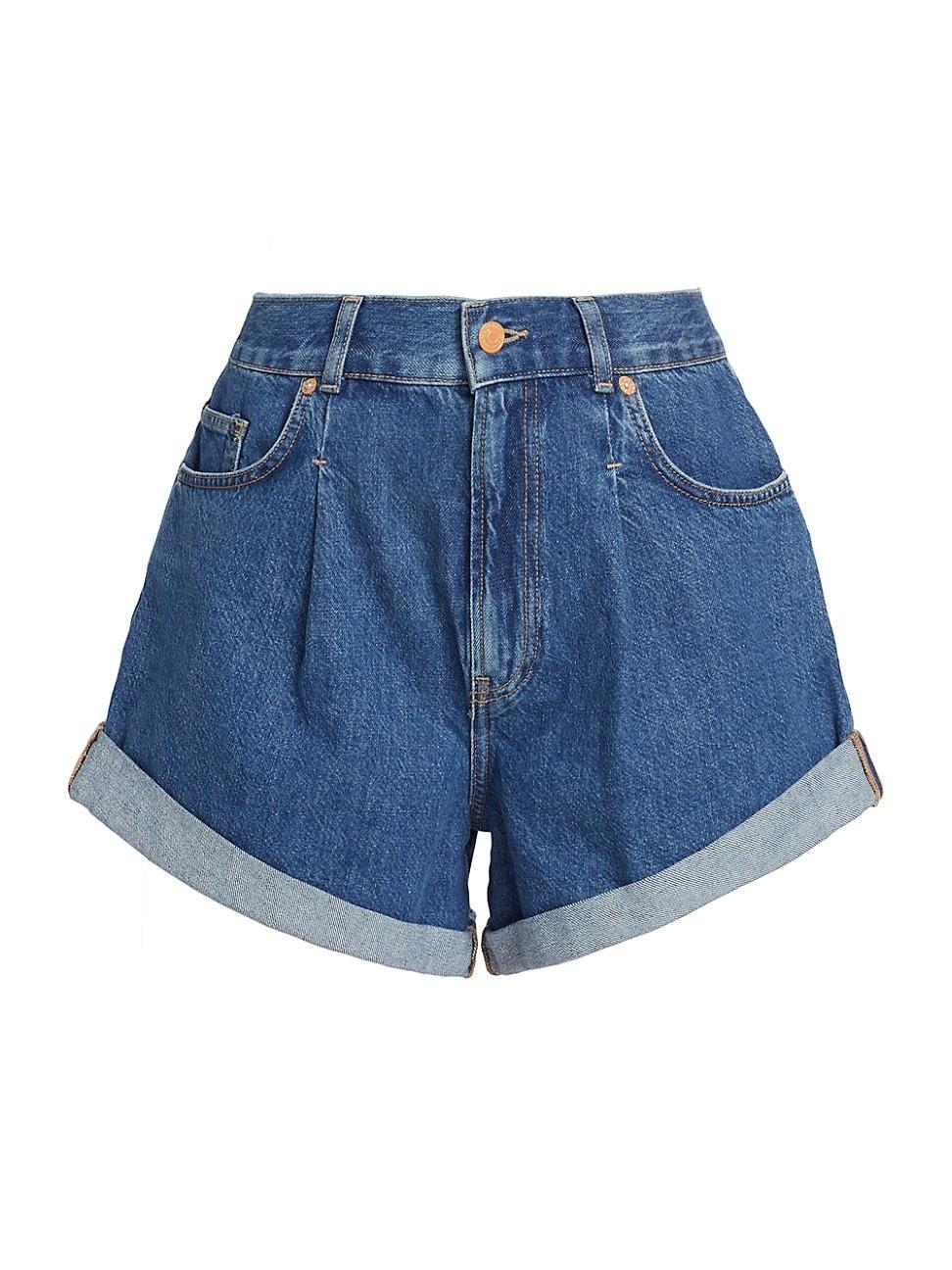 Womens Danni Denim High-Rise Shorts product image