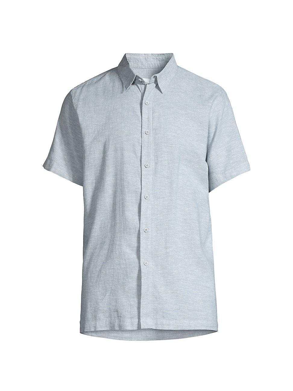 Mens Chambray Linen-Blend Shirt product image