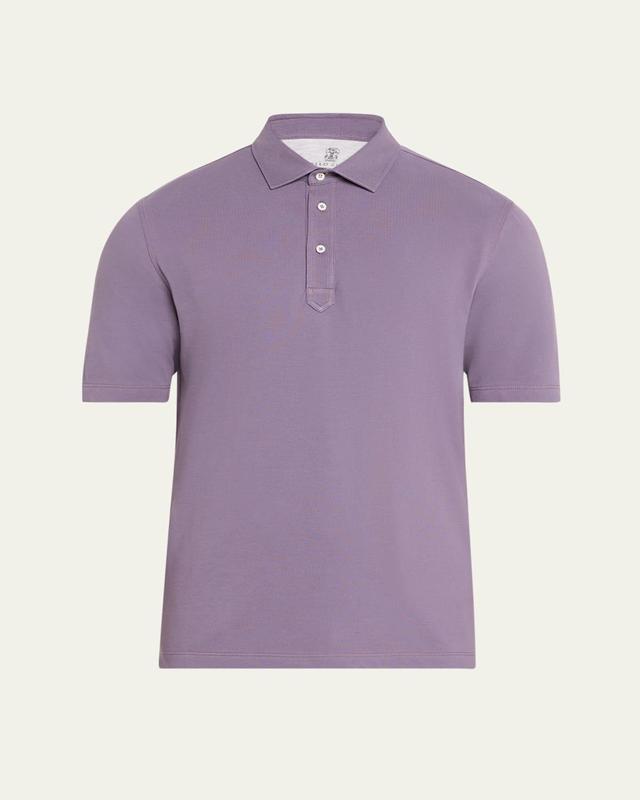 Mens Cotton Pique Polo Shirt Product Image