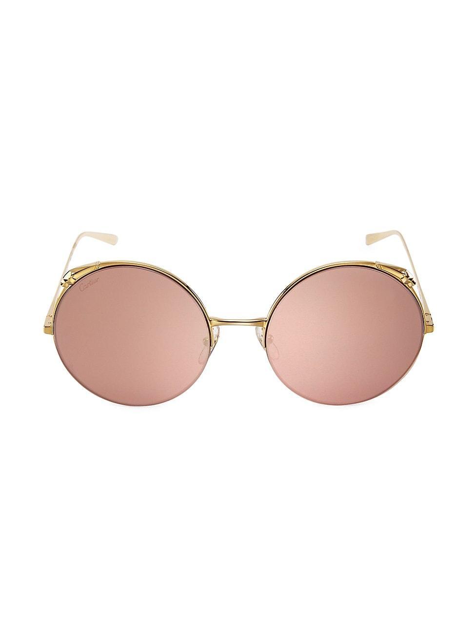 Womens 60MM Round Sunglasses Product Image