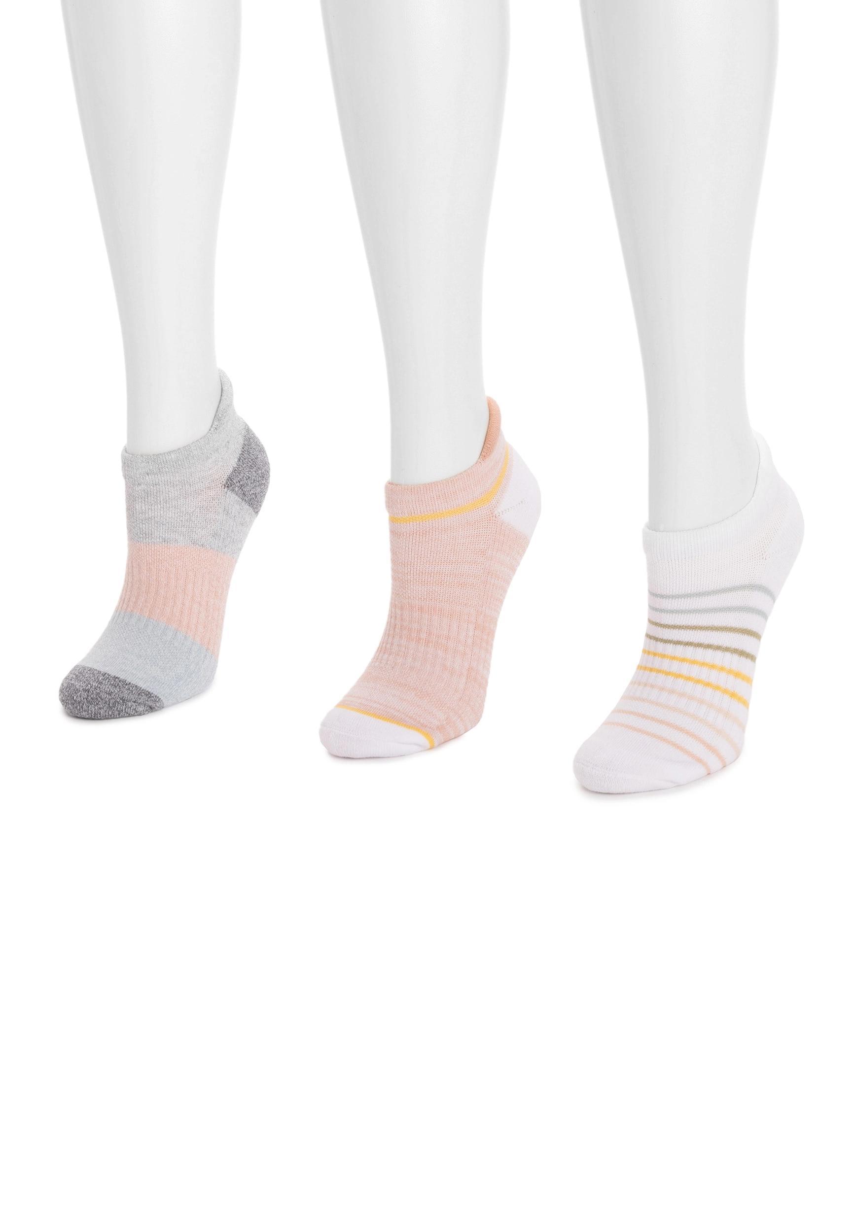 MUK LUKS Womens 3 Pack Nylon Compression Ankle Socks Product Image