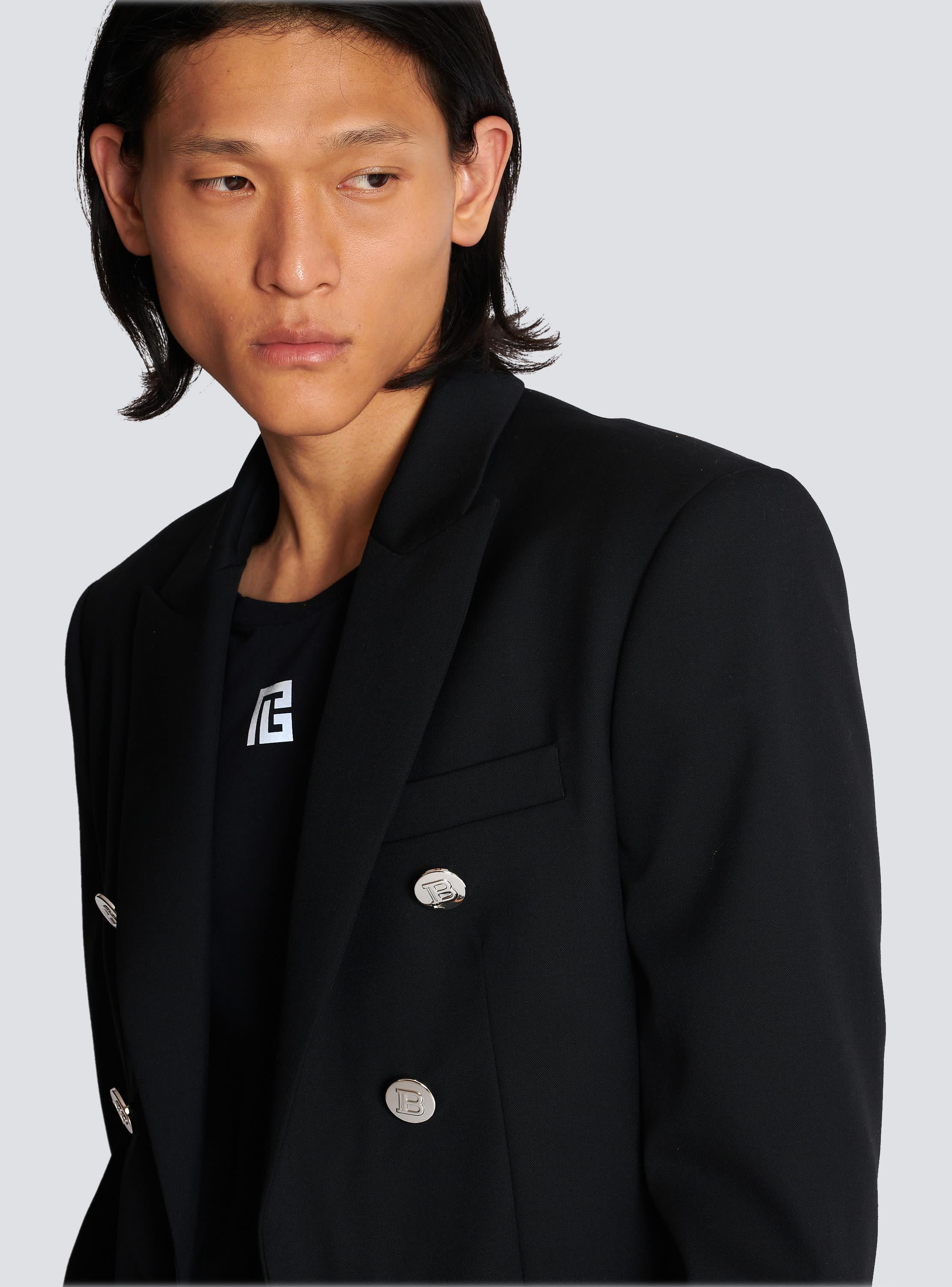 Double-breasted wool blazer Product Image