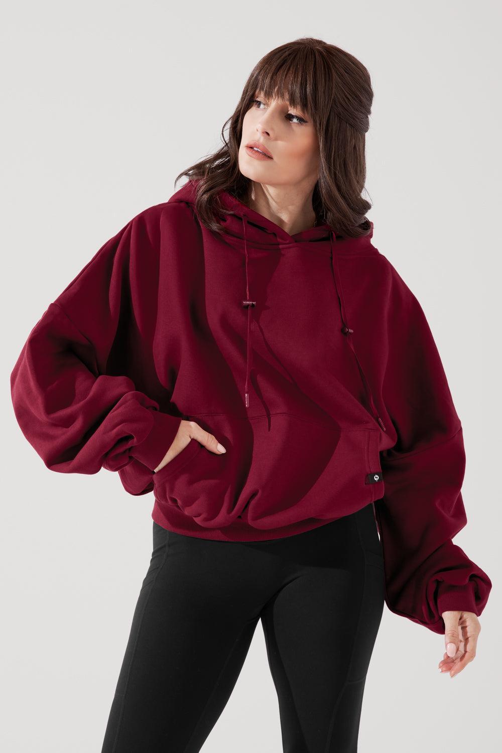 POPFLEX® Pullover Cloud Hoodie - Crimson Product Image