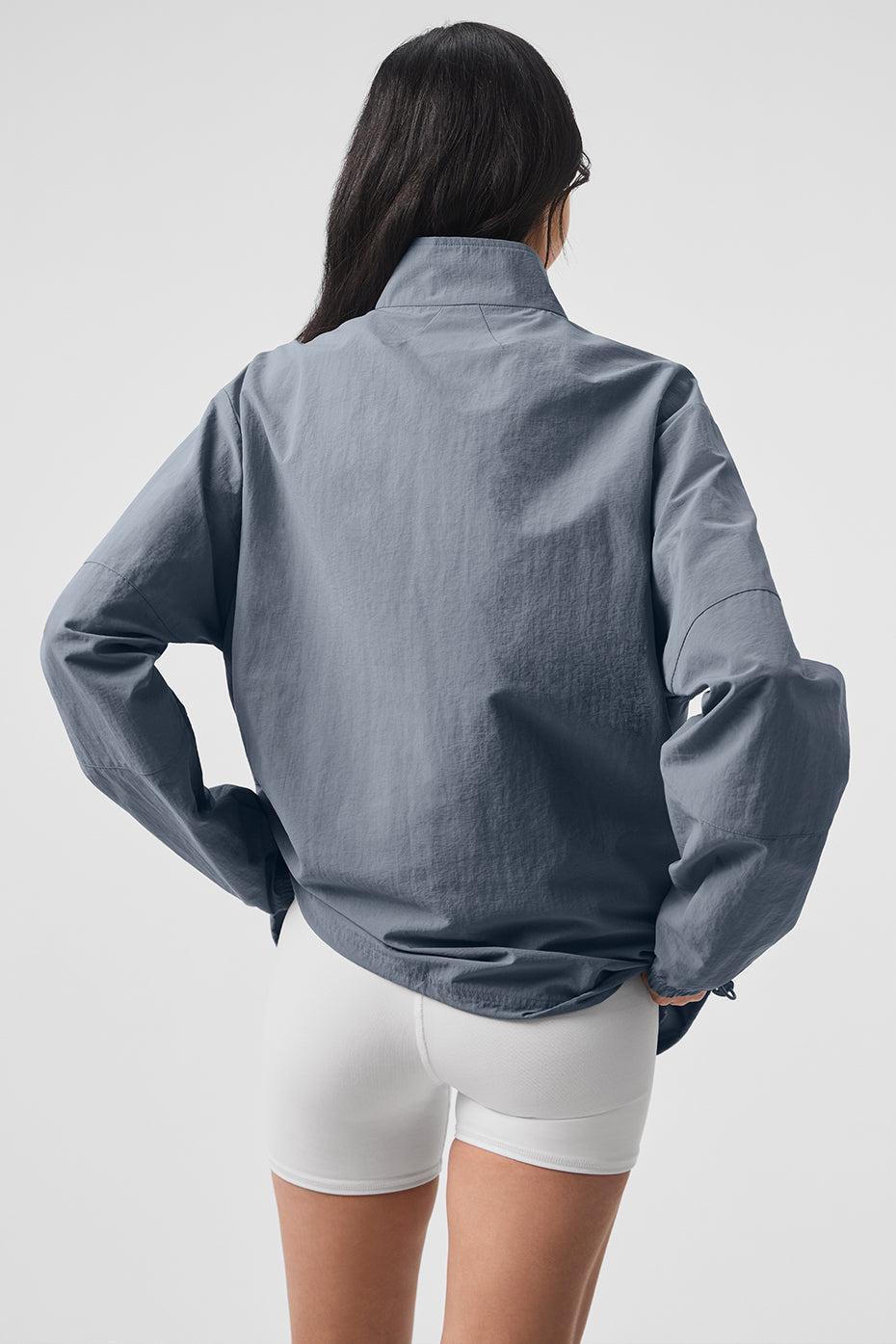 Lightweight Takeaway Track Pullover - Steel Grey Female Product Image