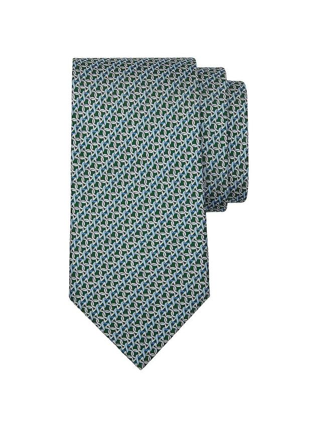 Mens Interlocking Gancini Silk Tie Product Image