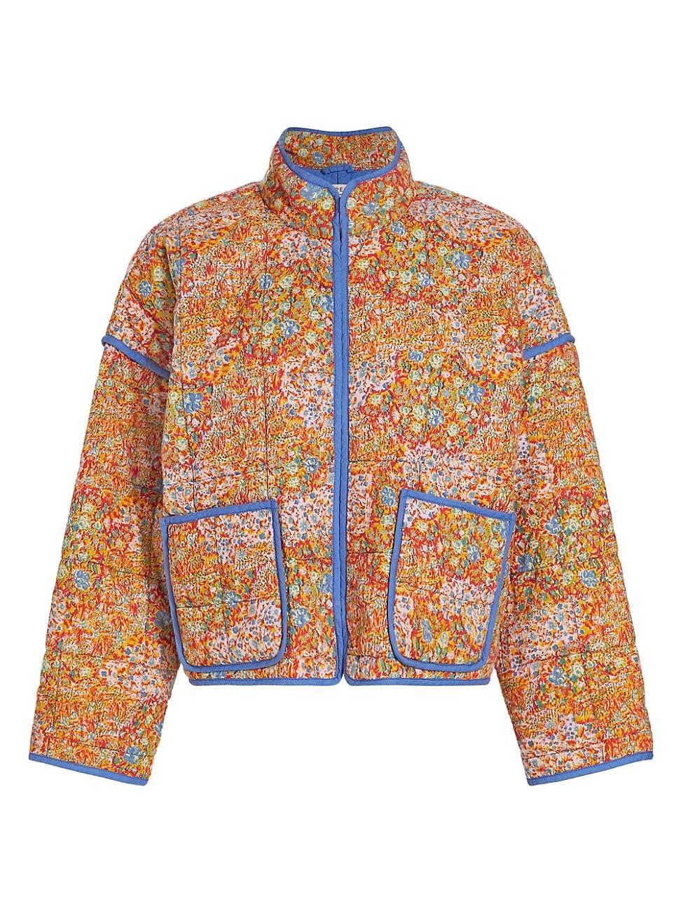 Free People Chloe Quilted Floral Jacket Product Image