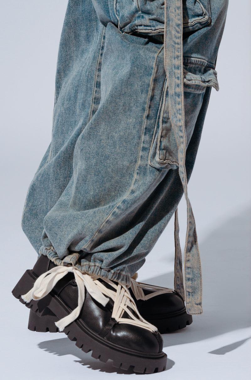 THINK ABOUT IT DENIM CARGO PANT Product Image