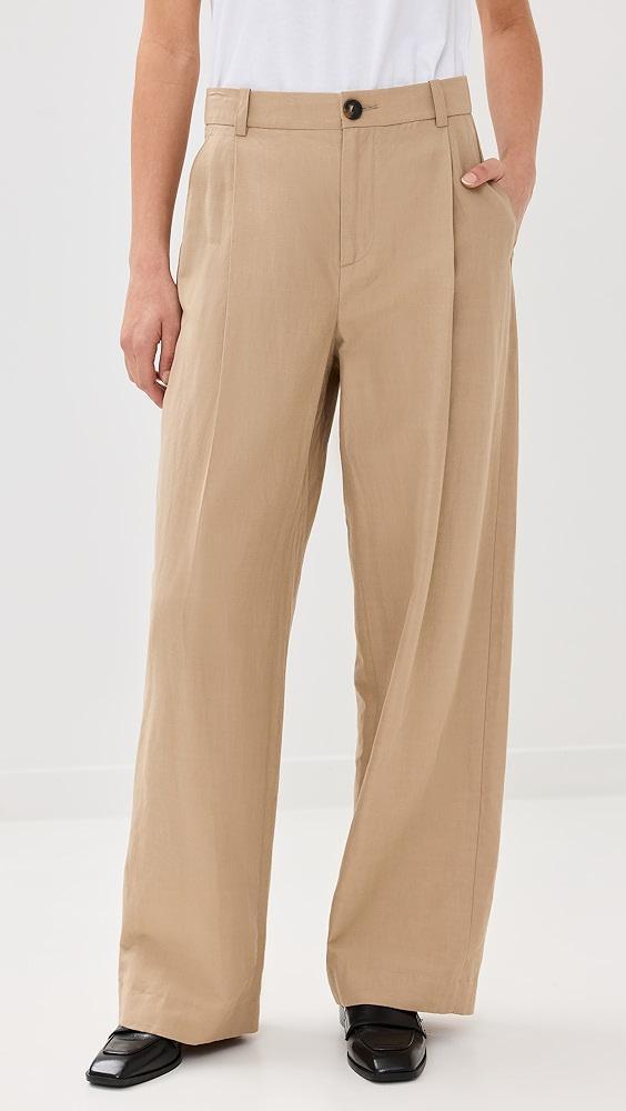 Vince High Waisted Casual Tailored Wide Leg Pants | Shopbop Product Image