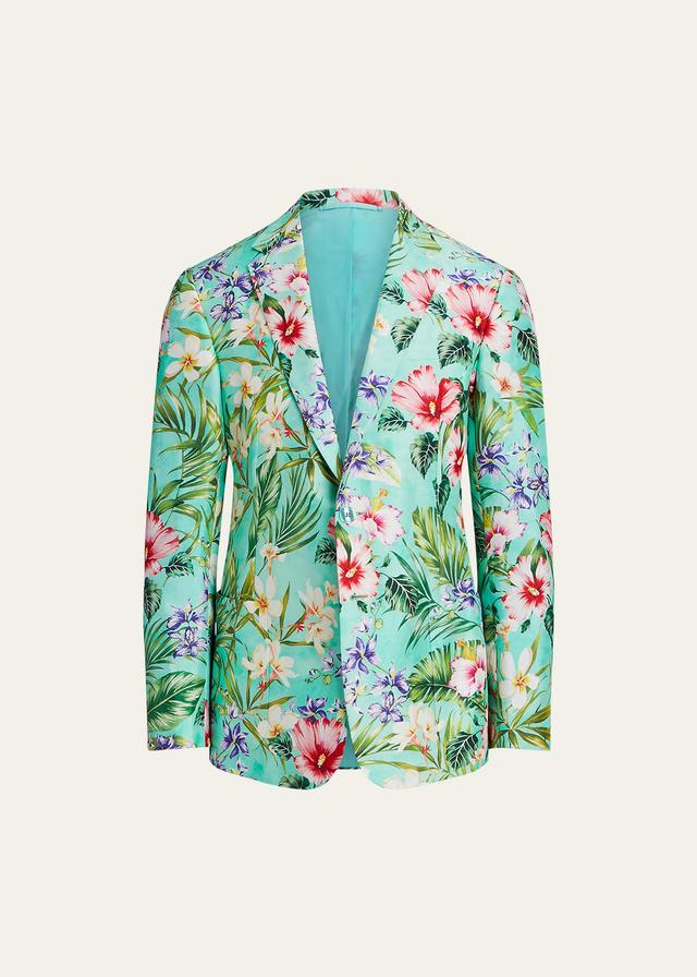 Mens Kent Hand-Tailored Floral Silk Sport Coat Product Image