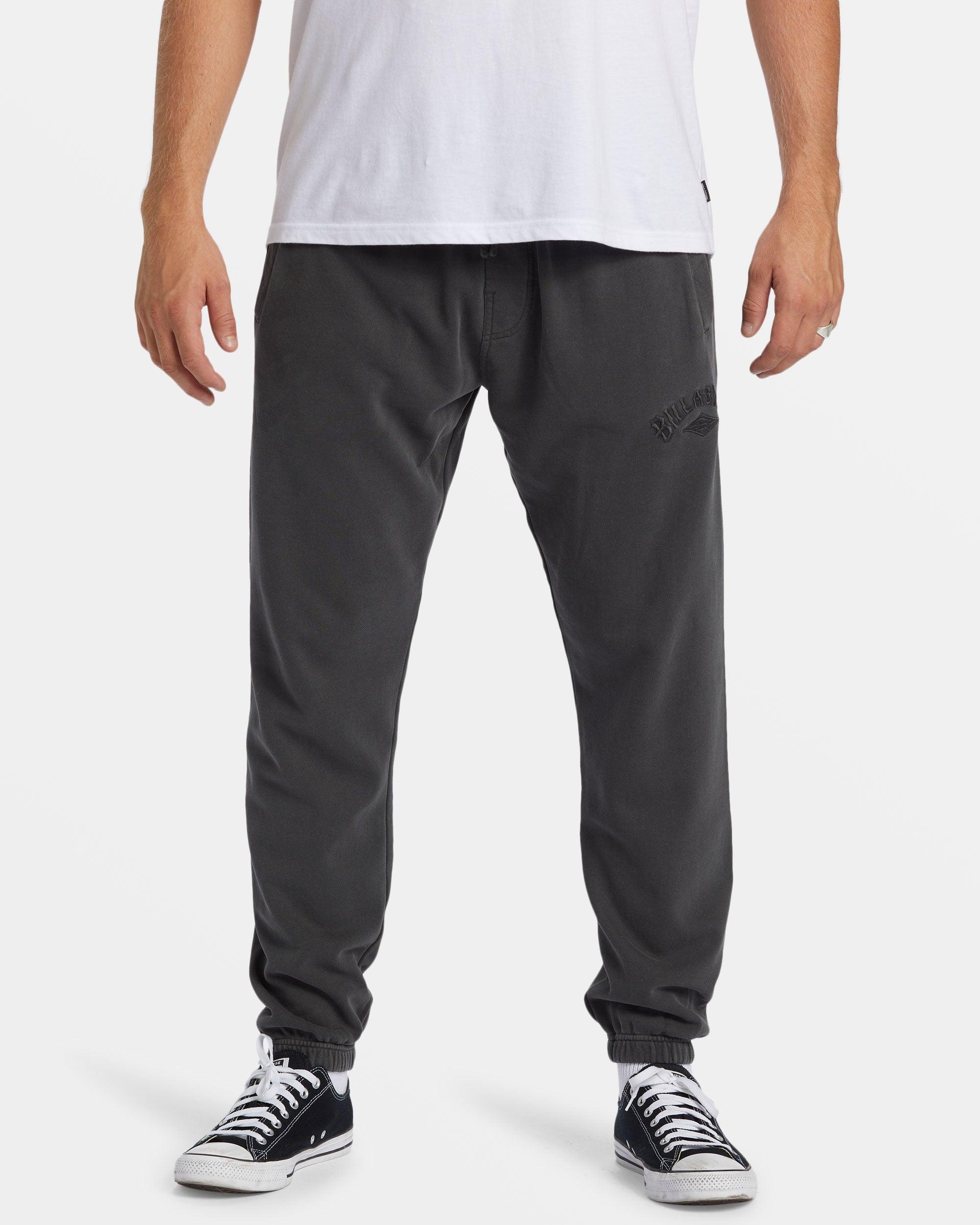 Wave Washed Elastic Waist Sweatpants - Raven Male Product Image