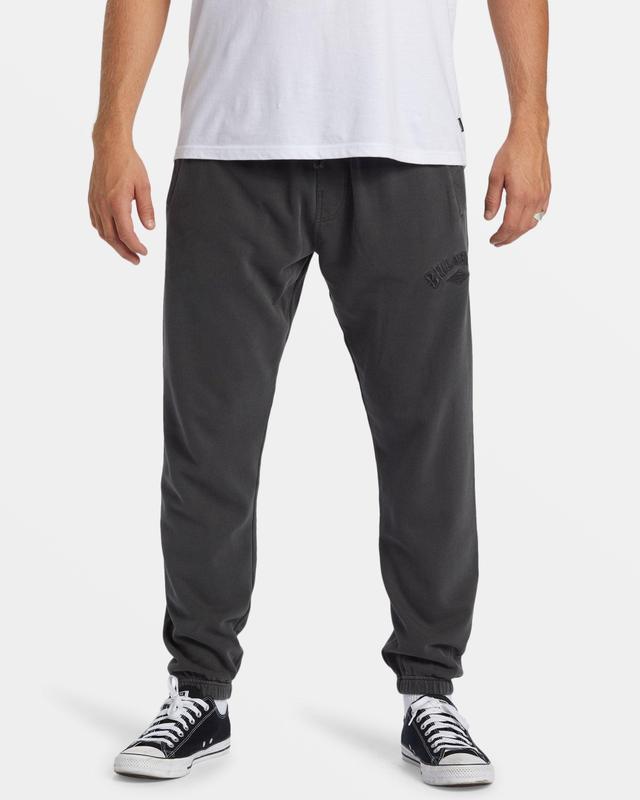 Wave Washed Elastic Waist Sweatpants - Raven Male Product Image