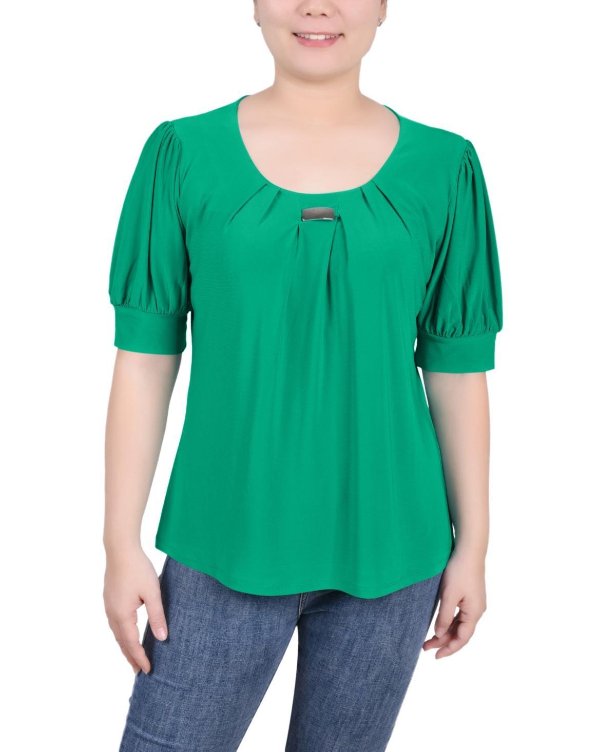 Ny Collection Petite Short Sleeve Balloon Sleeve Top product image