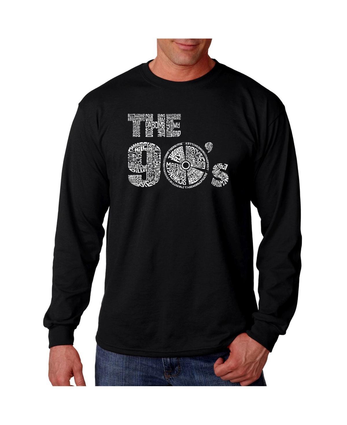 La Pop Art Mens Word Art Long Sleeve T-Shirt- The 90s Product Image