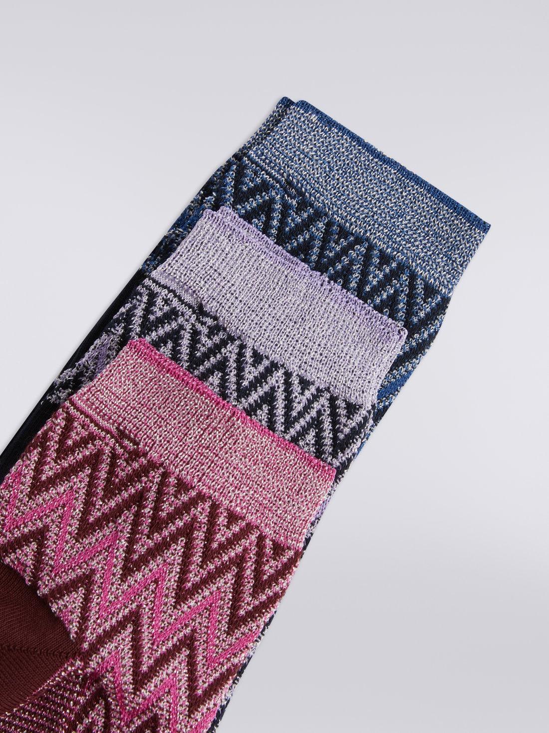 Set of three viscose and cotton chevron socks Multicoloured | Missoni Product Image