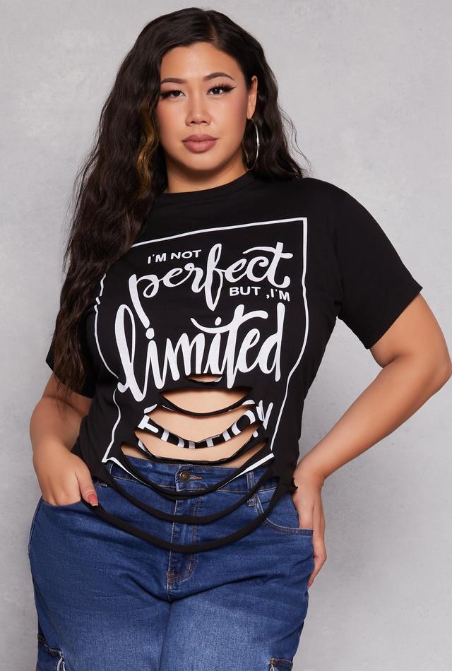 Womens Plus Size Not Perfect But Im Limited Edition Graphic Tee Product Image