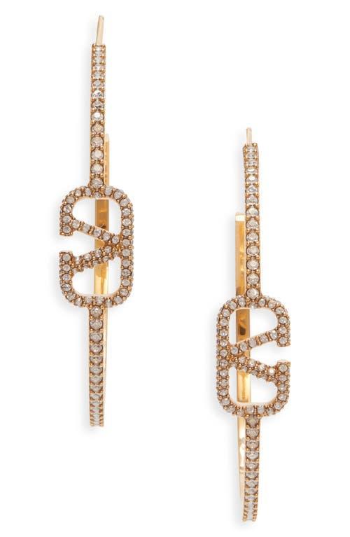 Womens VLogo Signature Metal And Swarovski Crystal Earrings Product Image