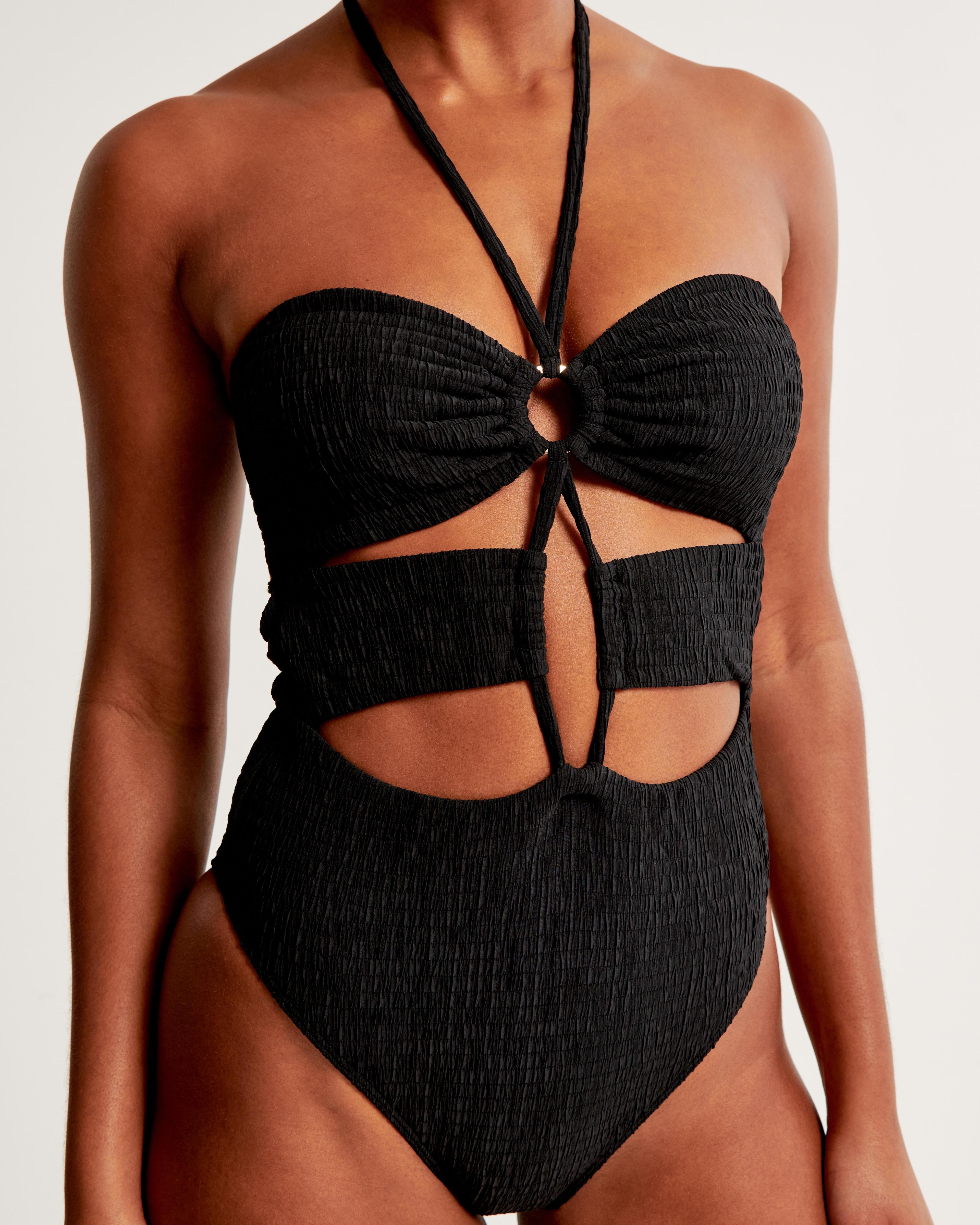 Halter O-Ring One-Piece Swimsuit Product Image