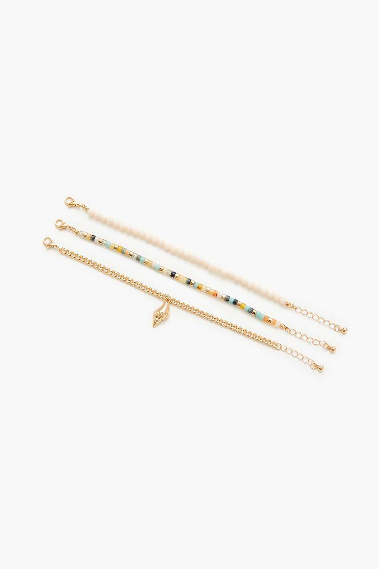 Beaded Seashell Bracelet Set | Forever 21 Product Image