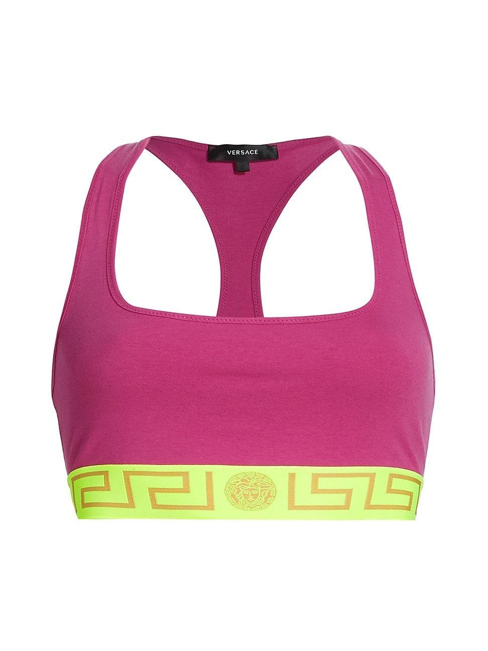 Womens Greca Border Sports Bra Product Image