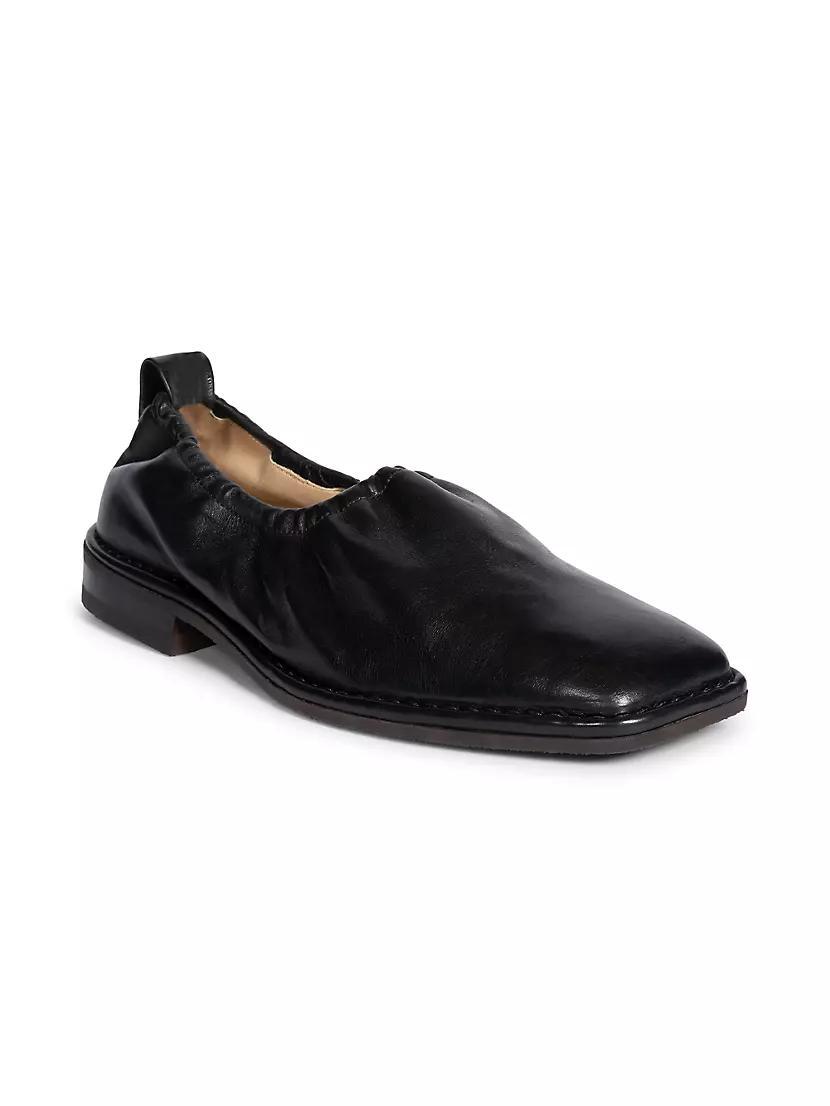 Rubber Sole Leather Loafers Product Image