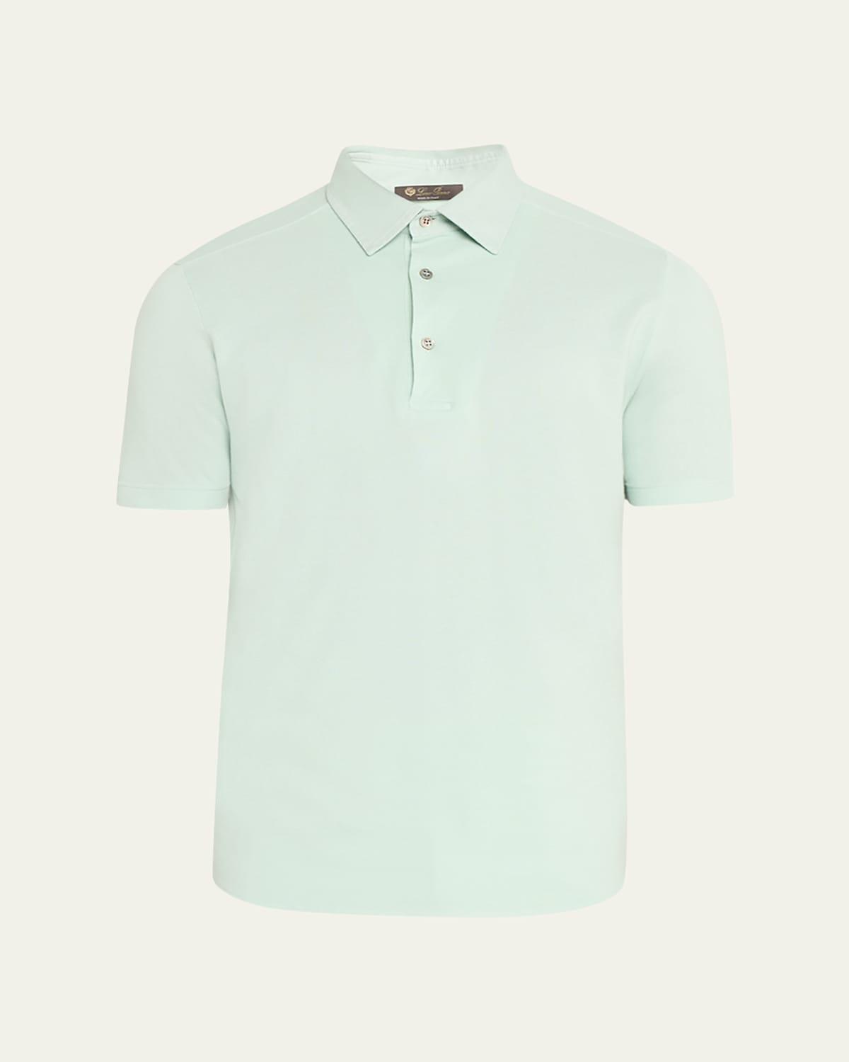 Mens Piqu Dyed Polo Shirt Product Image