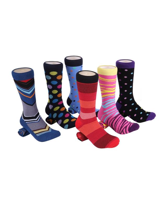 Mio Marino Mens Bold Designer Dress Socks Pack of 6 Product Image