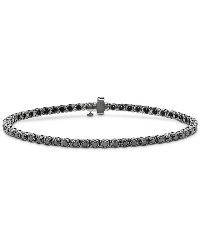 Mens Black Diamond Tennis Bracelet (5 ct. t.w.) in Black Rhodium-Plated Sterling Silver Product Image