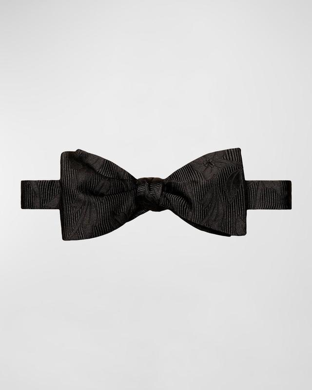 Mens Floral Woven Silk Bow Tie Product Image