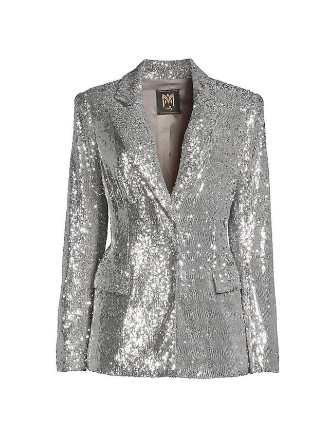 Womens Alexa Peaked Sequin Blazer Product Image