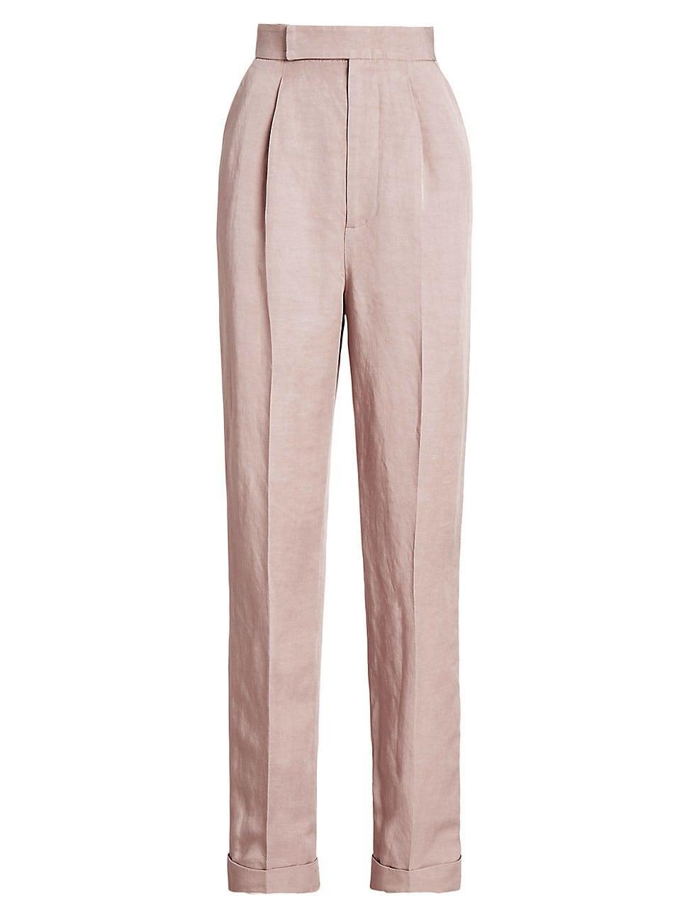 Womens High-Waisted Straight-Leg Pants Product Image