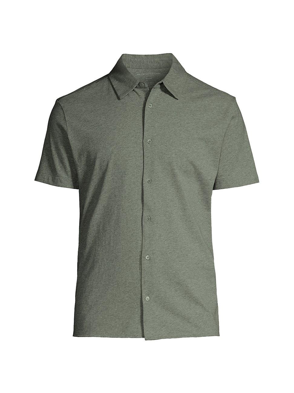 Mens Short-Sleeve Button-Up Shirt Product Image