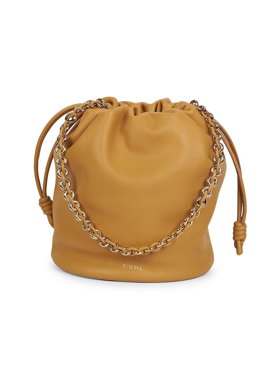 Womens LOEWE x Paulas Ibiza Flamenco Leather Bucket Bag Product Image