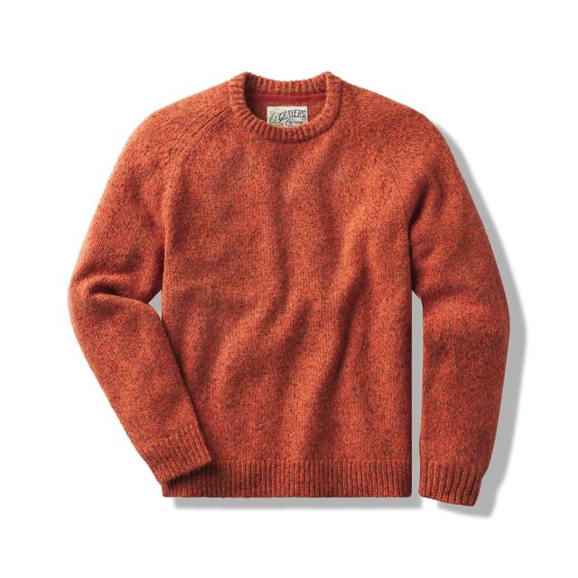 Collegiate Melange Sweater Crew - Burnt Orange Product Image