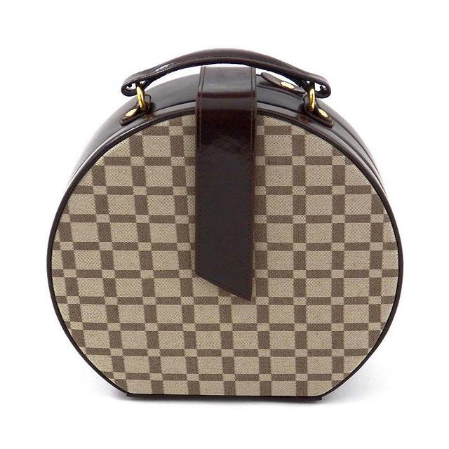 Bey-Berk Brown Leather Checkered Jewelry Box & Valet Tray Set, Womens Product Image