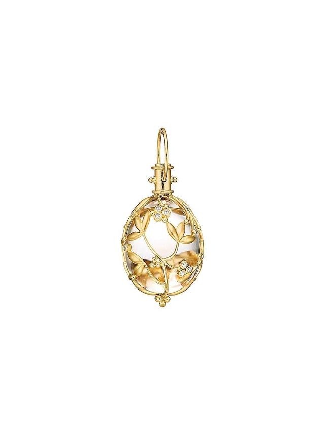 Womens Tree of Life Rock Crystal, Diamond & 18K Yellow Gold Large Vine Amulet Product Image