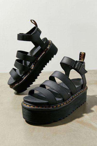 Dr. Martens Blaire Hydro Leather Strap Platform Sandal Womens at Urban Outfitters Product Image