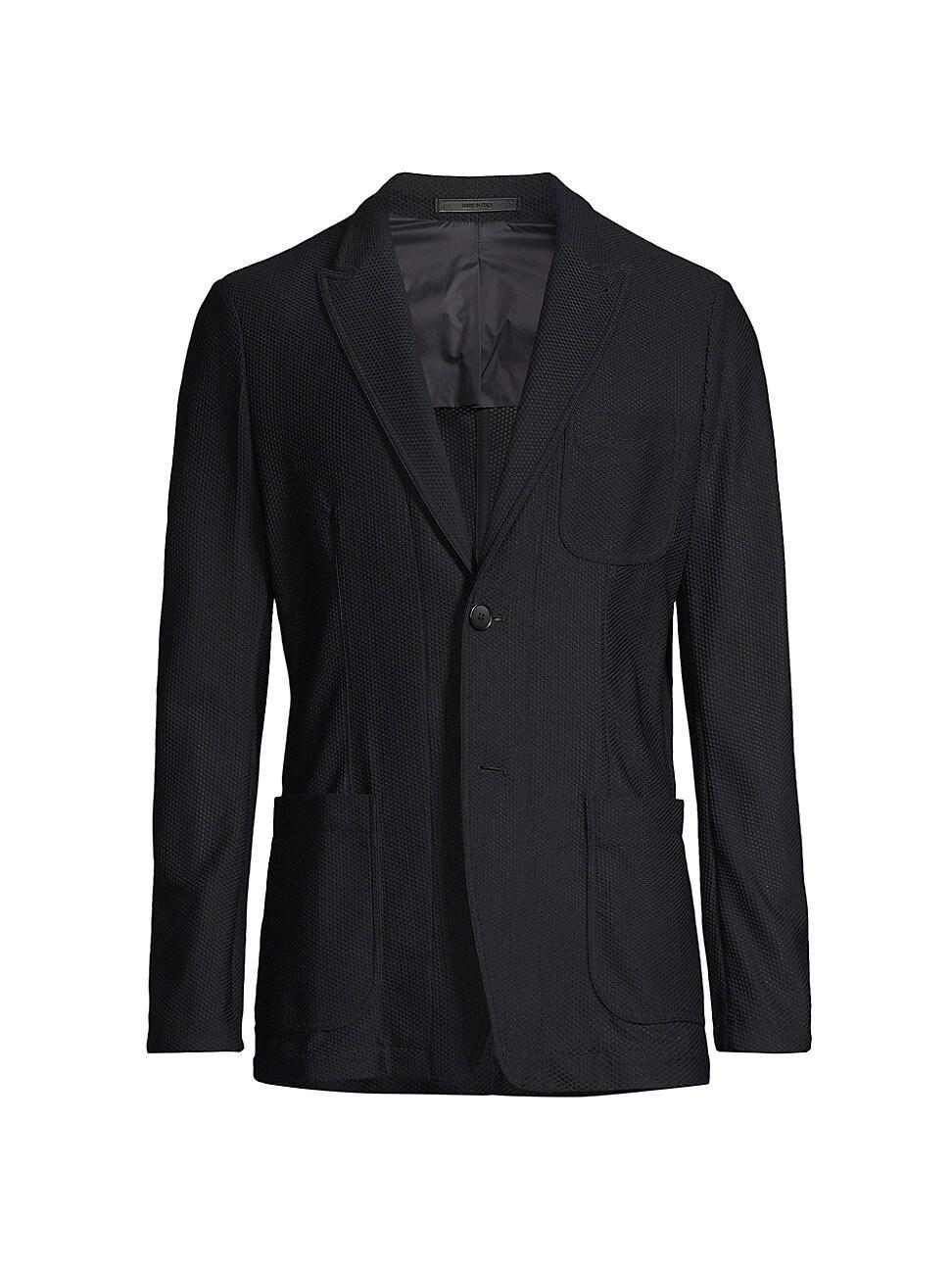 Mens Peak-Lapel Two-Button Blazer Product Image