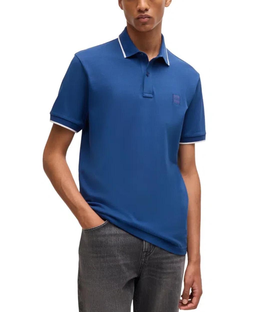 Boss by Hugo Boss Mens Cotton-Pique Slim-Fit Polo Product Image