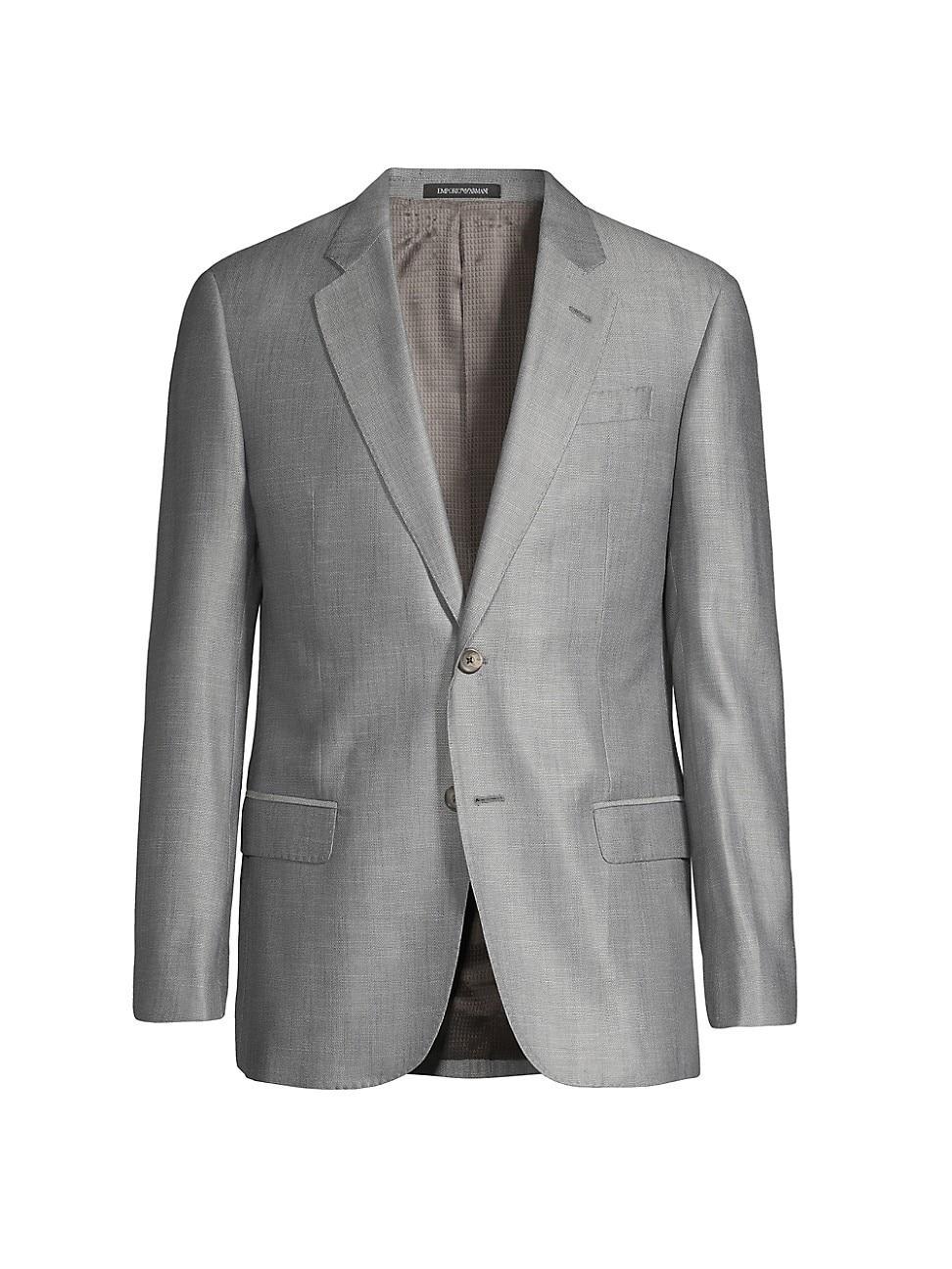 Mens Textured Single-Breasted Blazer Product Image