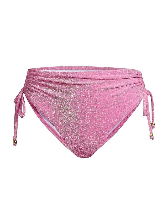 Womens Shimmer Ruched Bikini Bottom Product Image