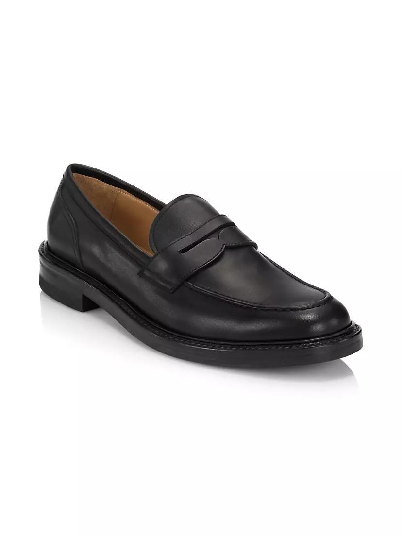 COLLECTION Leather Penny Loafers Product Image