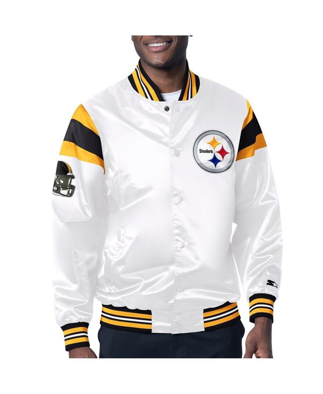 Mens Starter Pittsburgh Steelers Satin Full-Snap Varsity Jacket Product Image