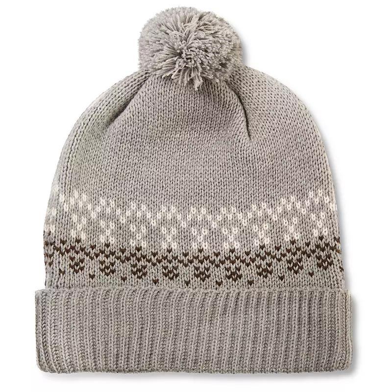 Womens isotoner Birdseye Knit Beanie with smartDRI, Grey Gray Product Image