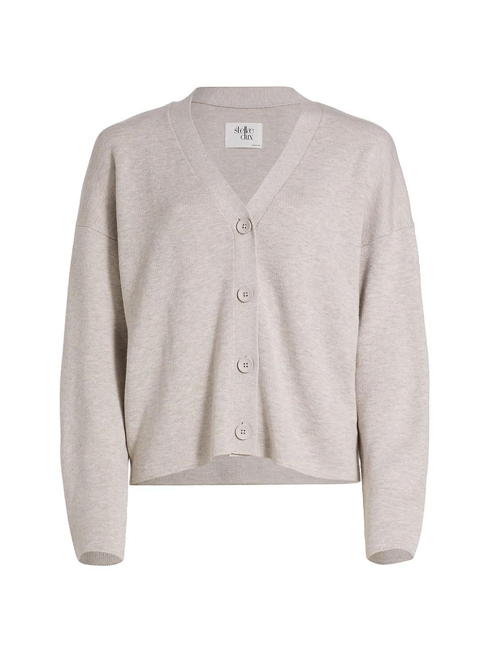 Womens Double-Knit V-Neck Cardigan product image